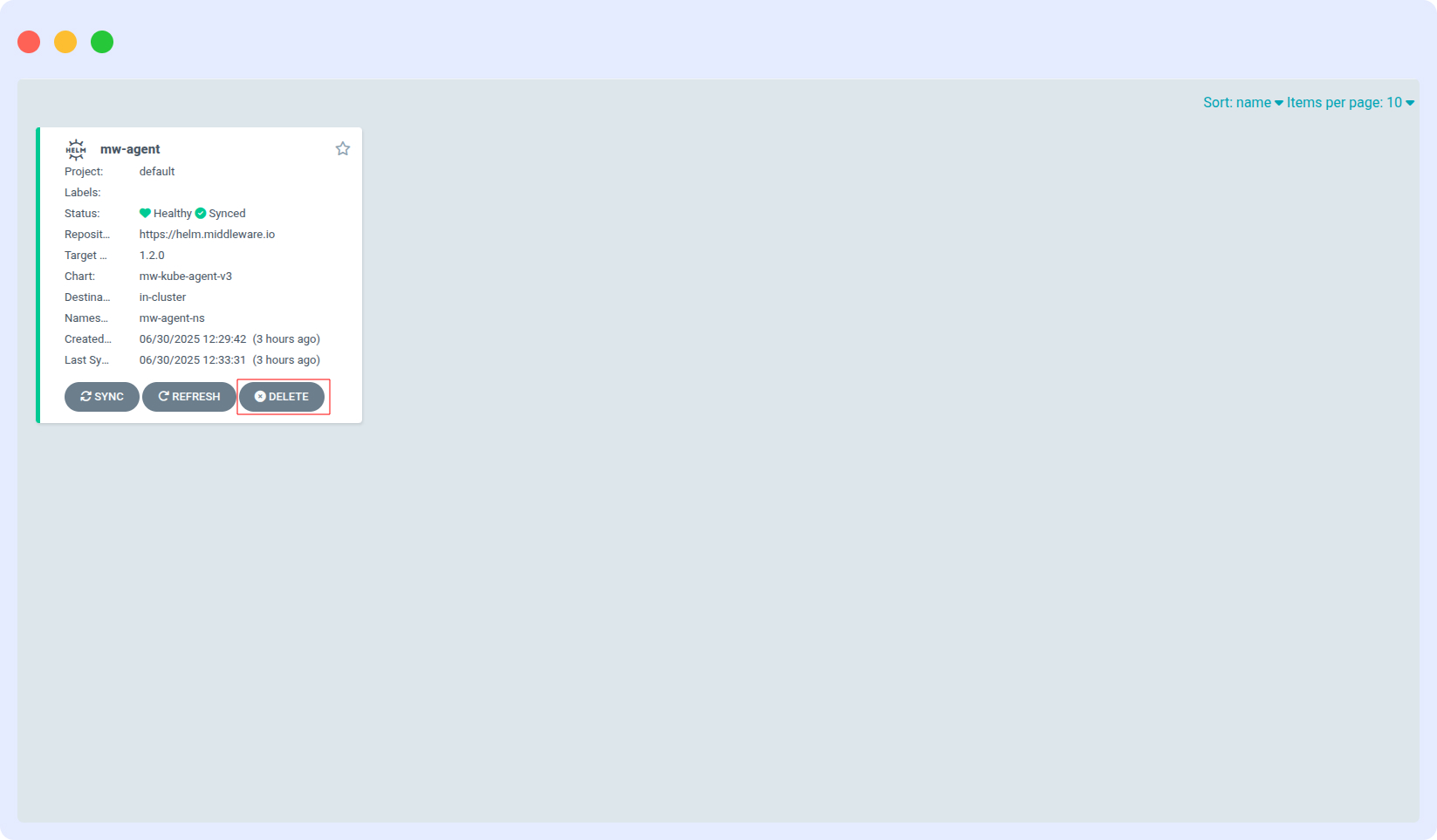 ArgoCD Application Delete