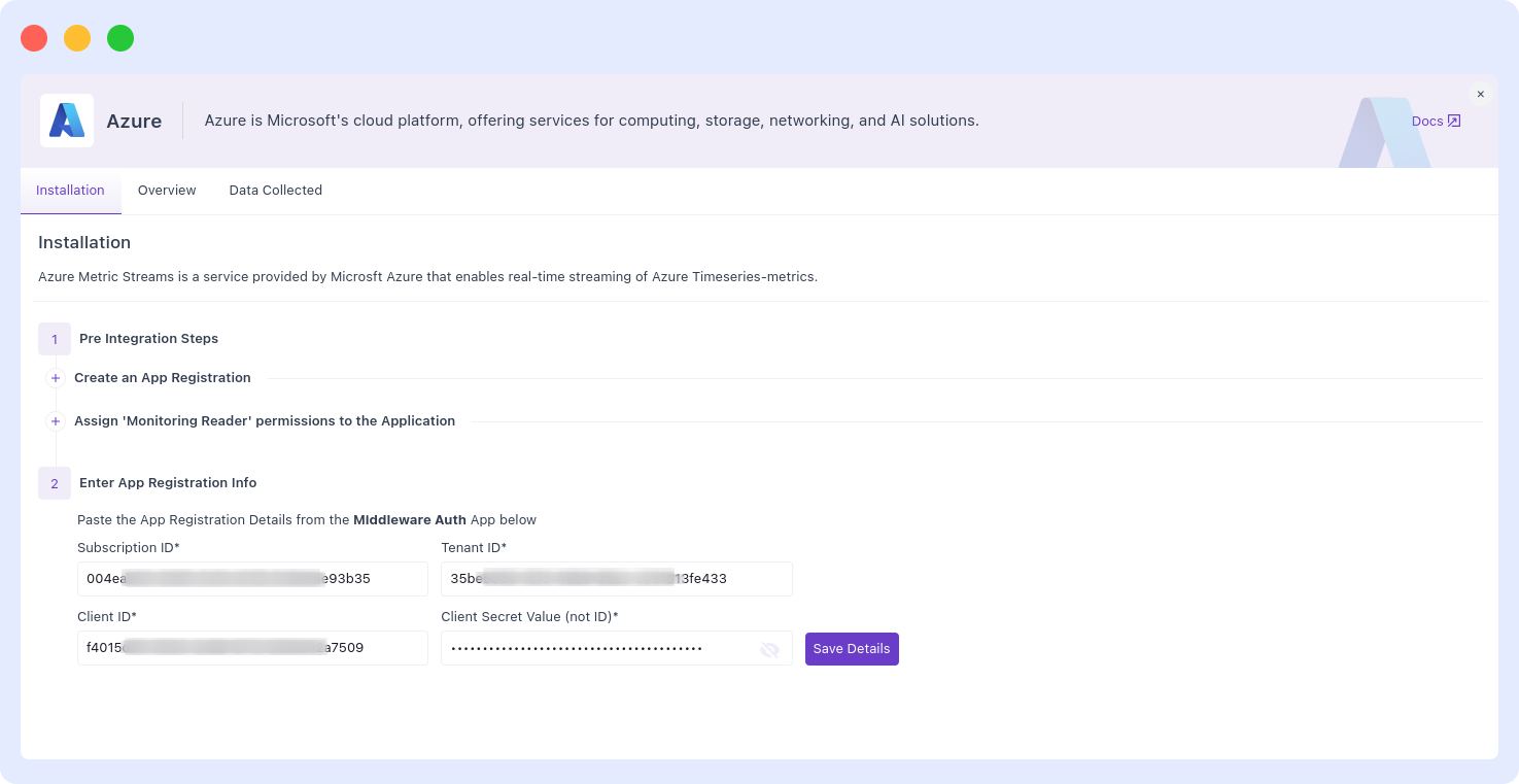 image-light App Registration Info
