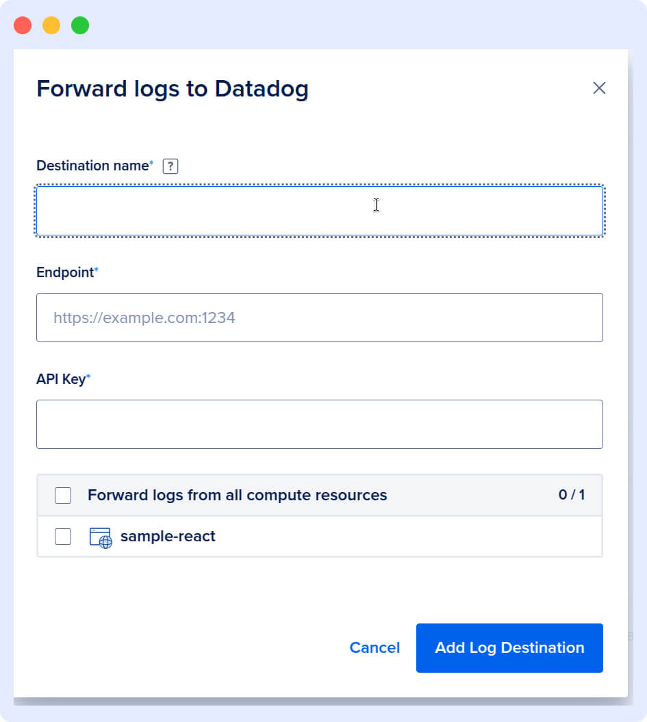 Log Forward Middleware