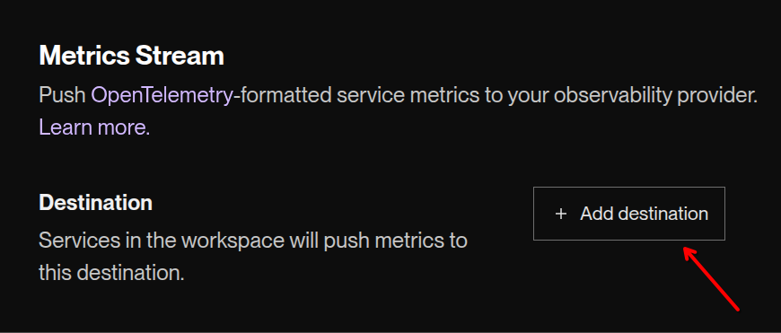 Render.com metrics destination Render.com metrics destination